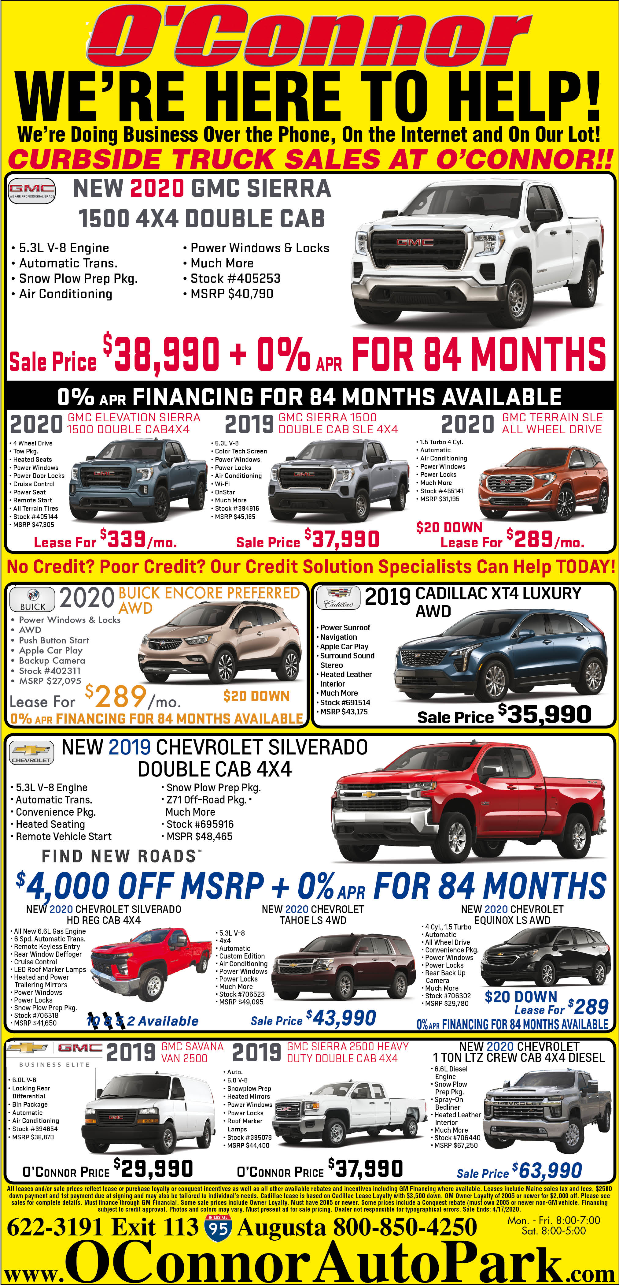 New Vehicle Specials O'Connor Auto Park
