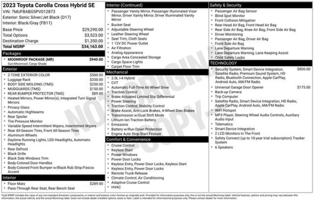 Used 2023 Toyota Corolla Cross Hybrid SE SUV