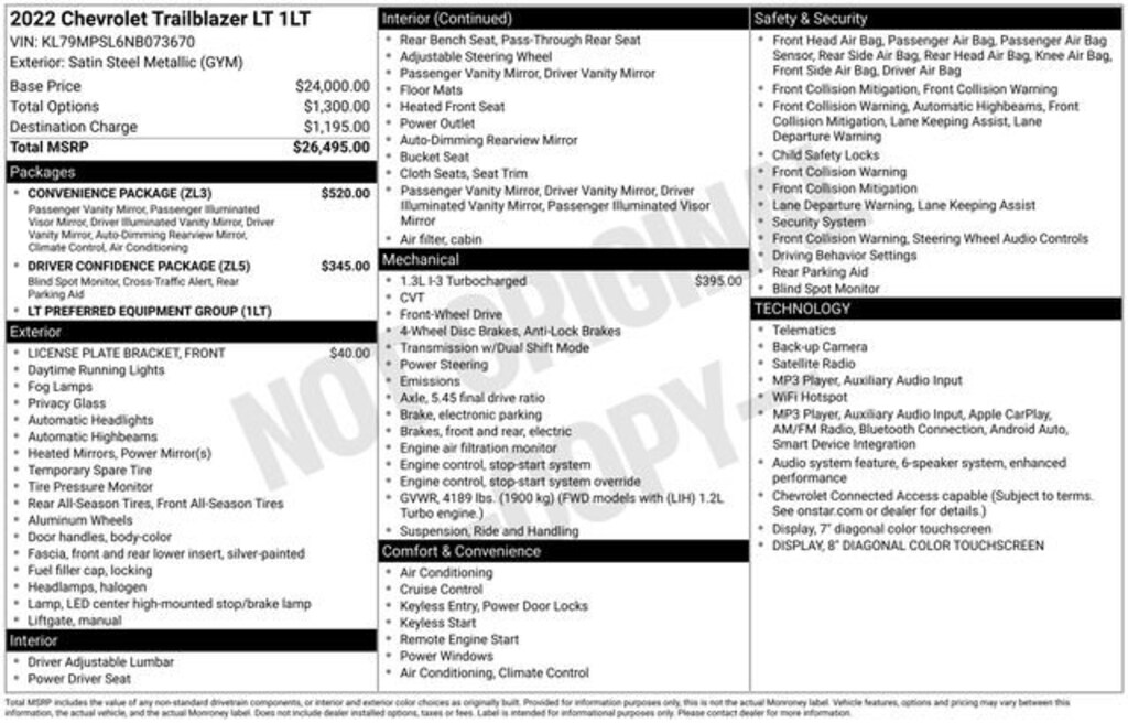 Used 2022 Chevrolet Trailblazer LT SUV