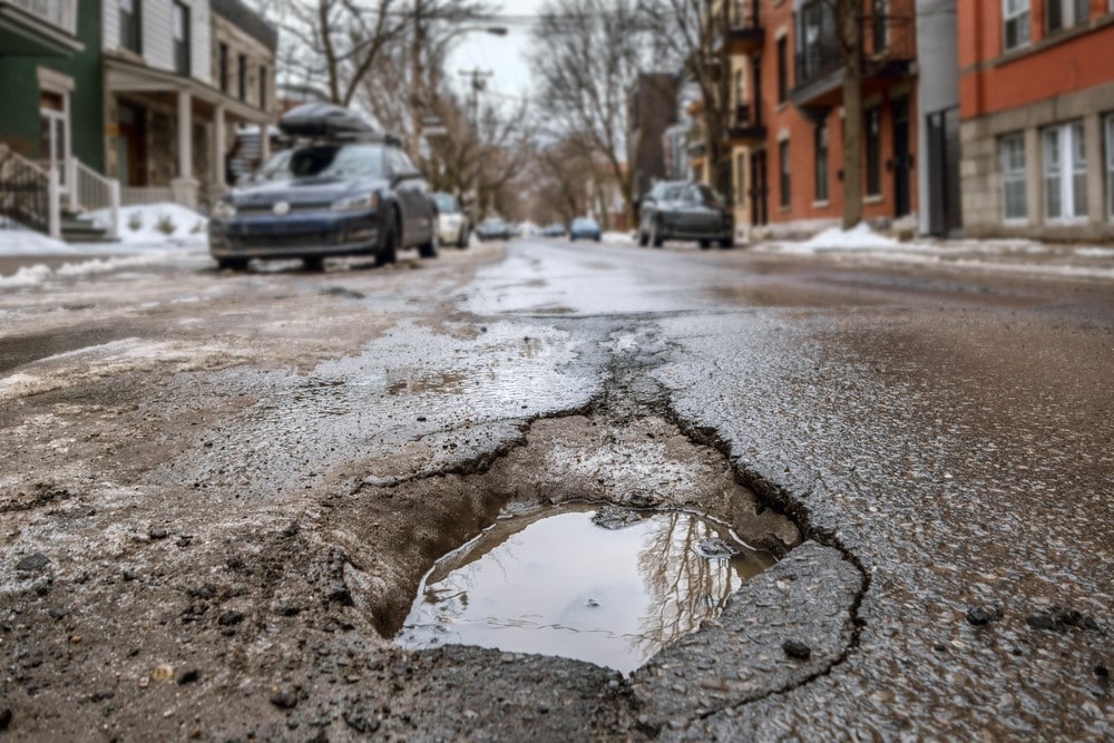 Pothole Full of Water