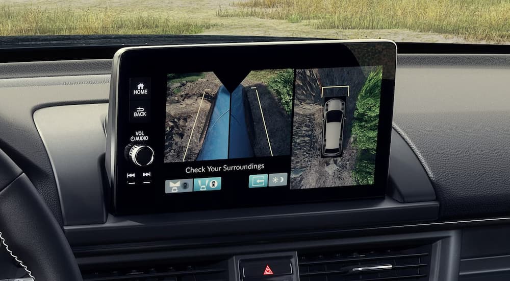 A close up of the infotainment screen on a 2024 Honda Pilot Trailsport for sale near Ruston, LA is shown.