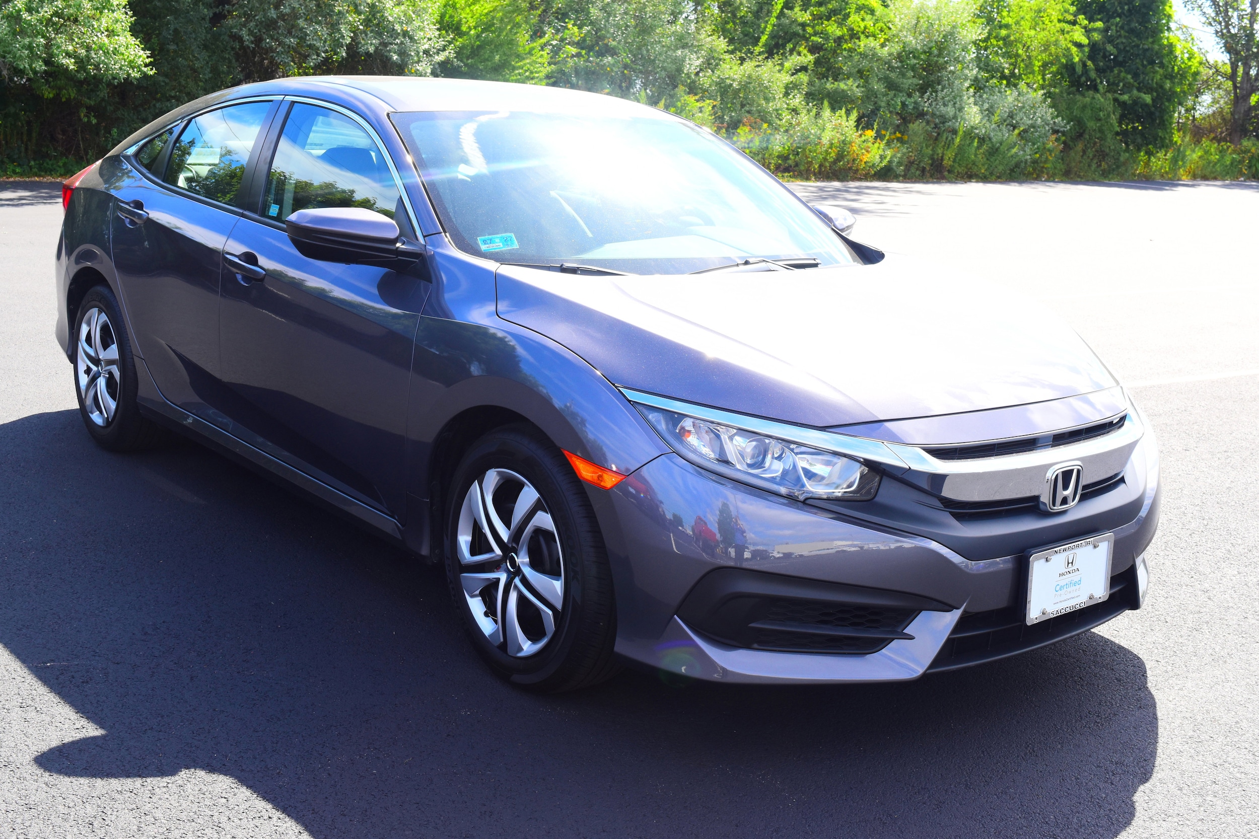 Certified 2018 Honda Civic LX with VIN 2HGFC2F59JH589158 for sale in Middletown, RI