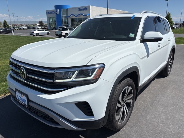 Used 2021 Volkswagen Atlas SEL Premium with VIN 1V2TR2CA6MC535632 for sale in Idaho Falls, ID