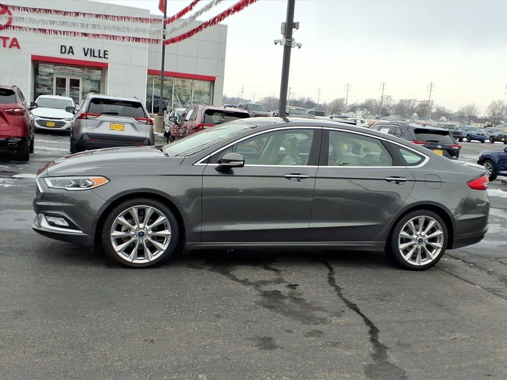 Used 2017 Ford Fusion Platinum with VIN 3FA6P0K90HR177649 for sale in Tilton, IL