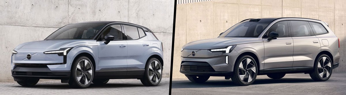 2025 Volvo EX30 vs 2025 Volvo EX90