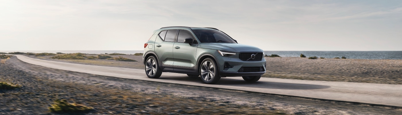 New 2025 Volvo XC40 on waterfront road