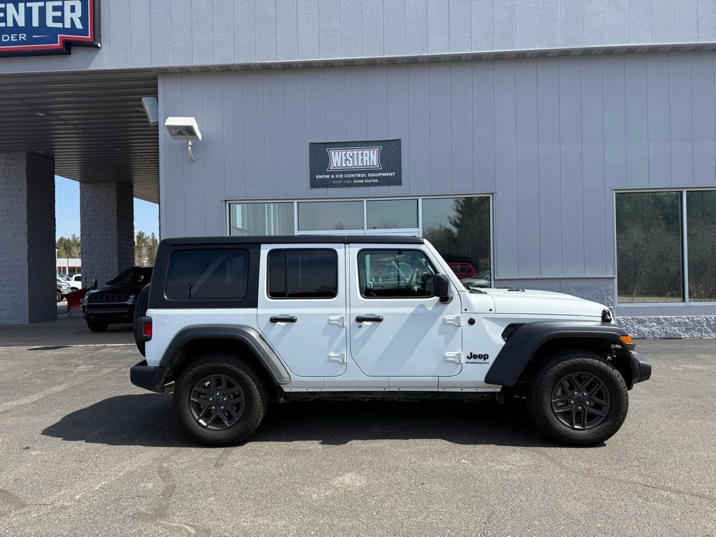 Used 2024 Jeep Wrangler 4-Door Sport S with VIN 1C4PJXDG3RW242786 for sale in Eagle River, WI