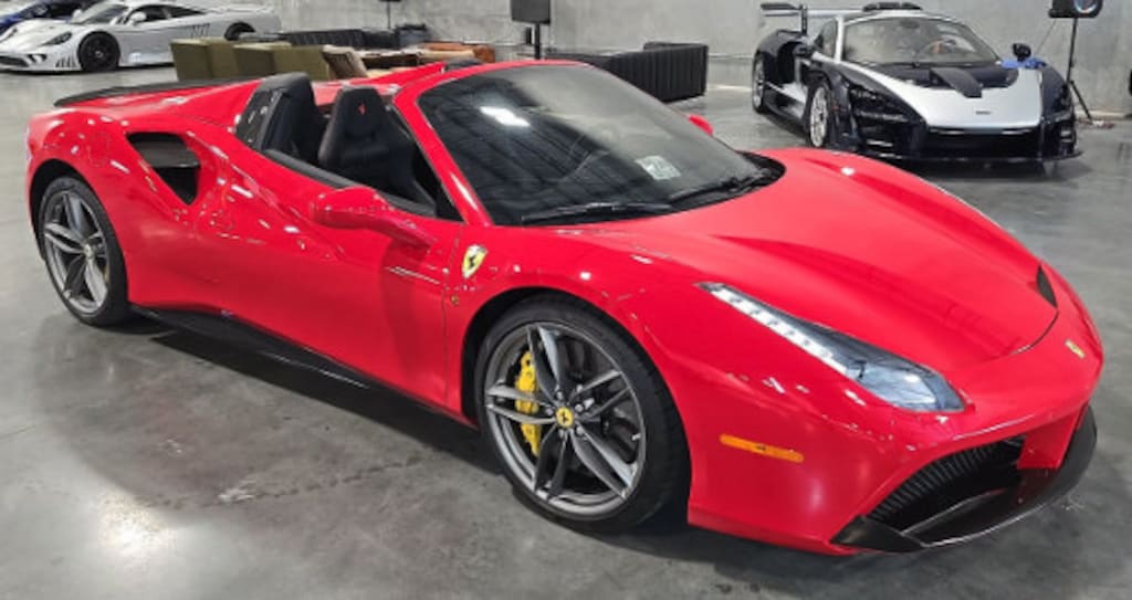 Used 2018 Ferrari 488 Spider Daytona Seats Ceramic Brakes Shields Carbon Fiber Convertible