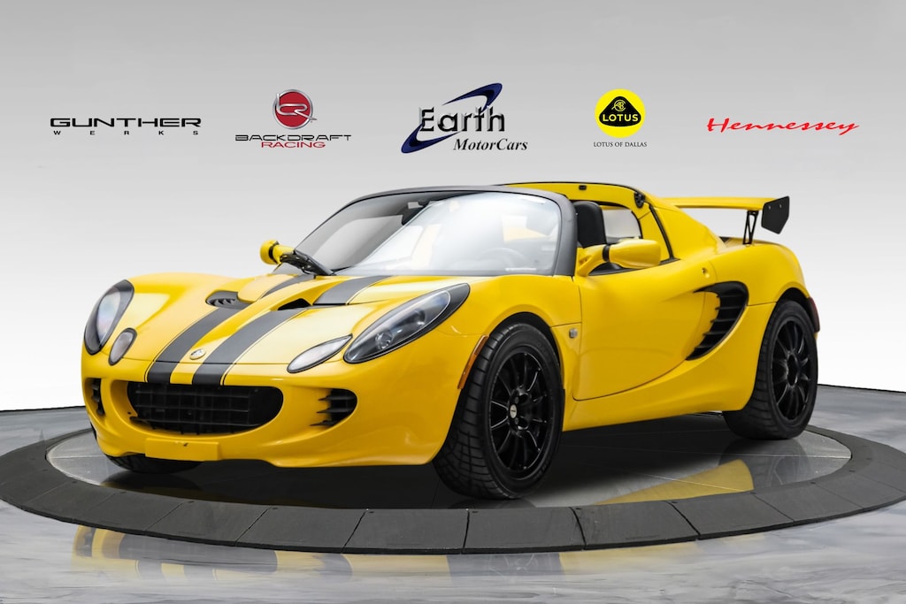 Used 2005 Lotus Elise Solar Yellow Metallic Black Stripes Fresh Service Convertible