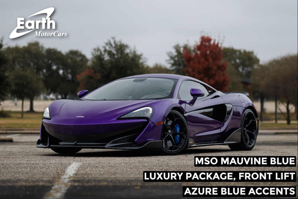 Used 2019 Mclaren 600LT Rare MSO Mauvine Blue Tons of Carbon Luxury Pack N 2D Coupe