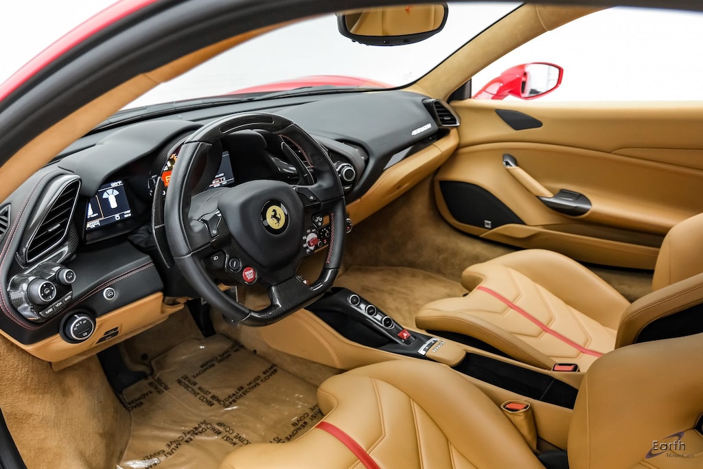 Used 2017 Ferrari 488 GTB Front Lift Shields Carbon Fiber LEDS+ Tons Of Carb 2D Coupe