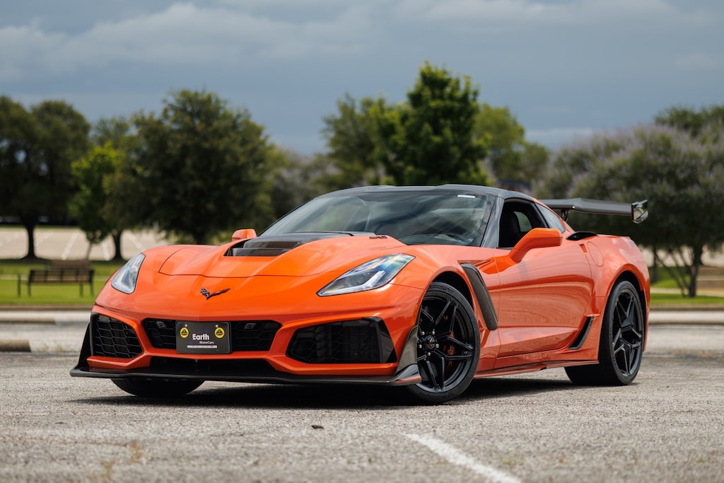 Used 2019 Chevrolet Corvette ZR1 Sebring Orange Design Pkg 3ZR ZTK Track Perf P 2D Coupe