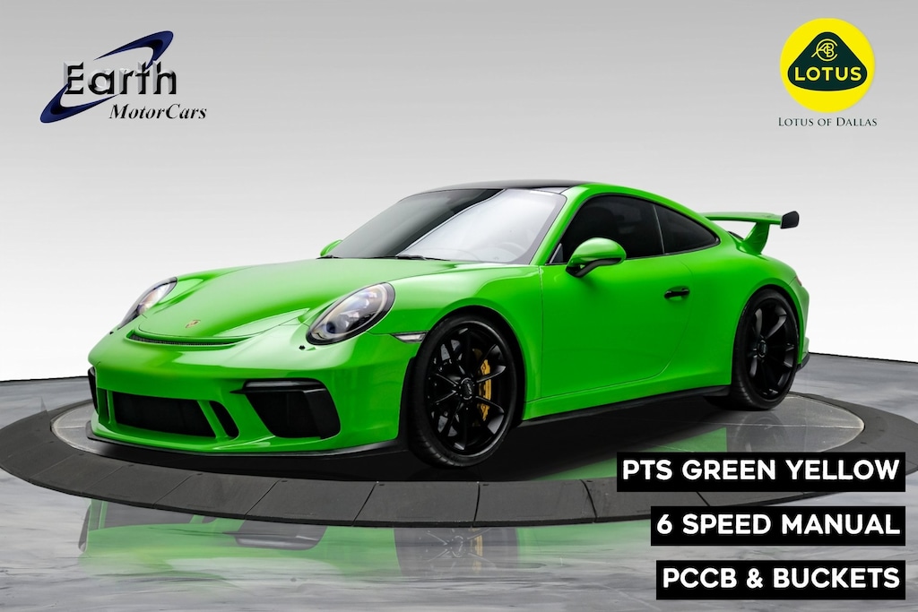 Used 2018 Porsche 911 GT3 PTS Green Yellow $48K In Options! 2D Coupe