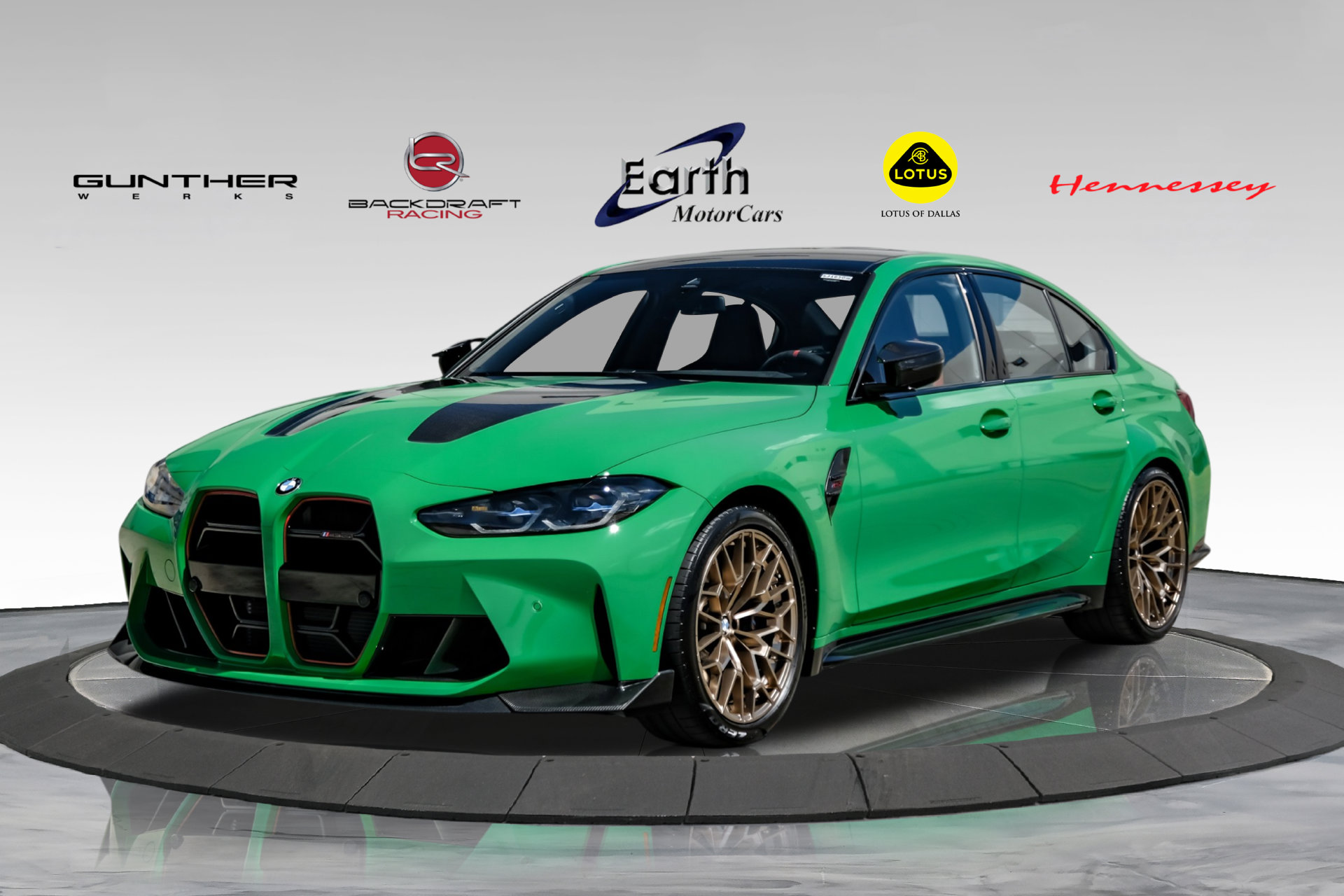 Used 2024 BMW M3 CS Very Rare Signal Green Carbon Fiber Trim M Carb 4D Sedan