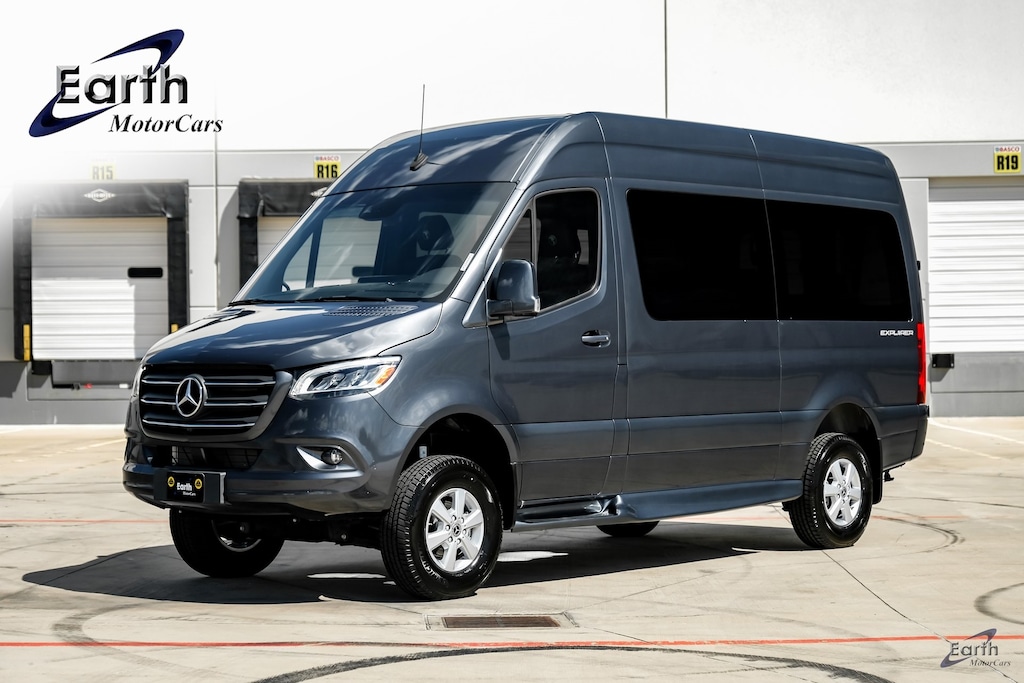 Used 2025 Mercedes-Benz Sprinter 2500 Earth Explorer Luxe Cruiser 9 Passenger 4MATIC® 3D Passenger Van