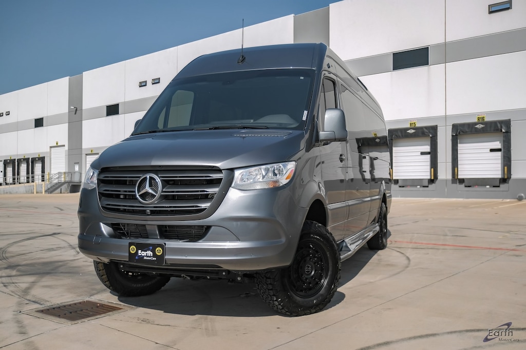 Used 2022 Mercedes-Benz Sprinter 2500 Earth Explorer Custom 11 Passenger Van High Roof 3D Cargo Van
