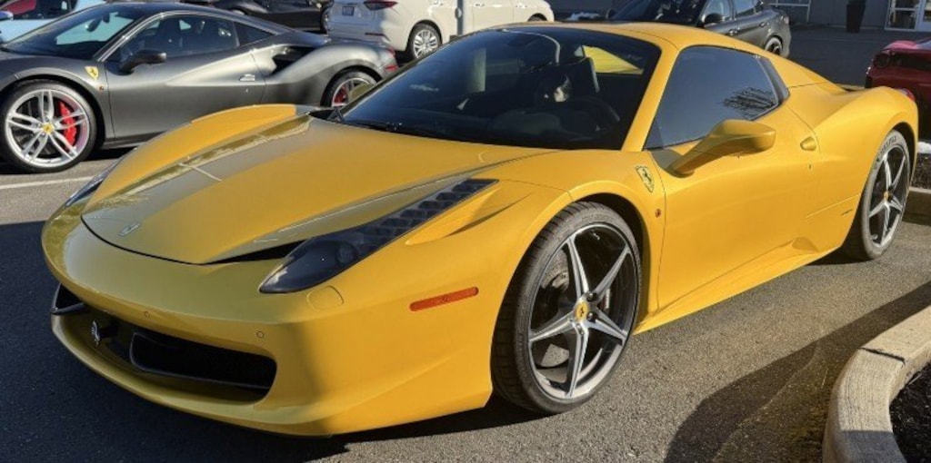 Used 2012 Ferrari 458 Spider Carbon Fiber Steering Wheel with LED Rev Display S Convertible