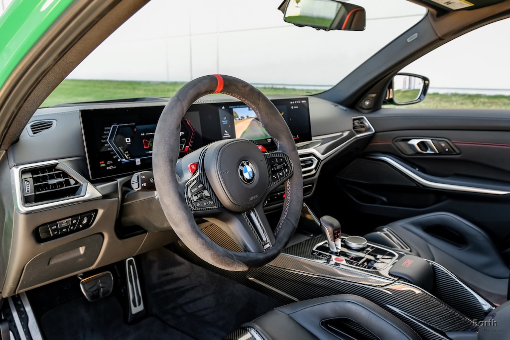 Used 2024 BMW M3 CS Very Rare Signal Green Carbon Fiber Trim M Carb 4D Sedan