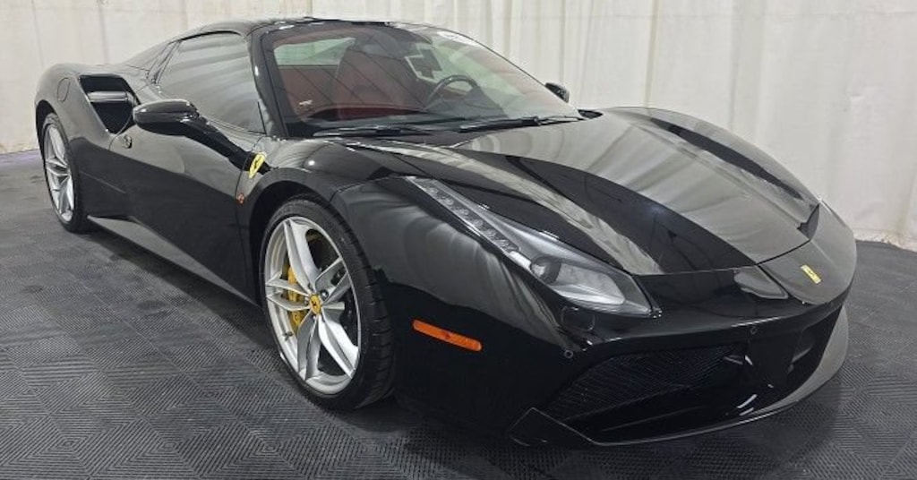 Used 2018 Ferrari 488 Spider Front Lift Shields Carbon Fiber S/W + LEDs Carbon Convertible