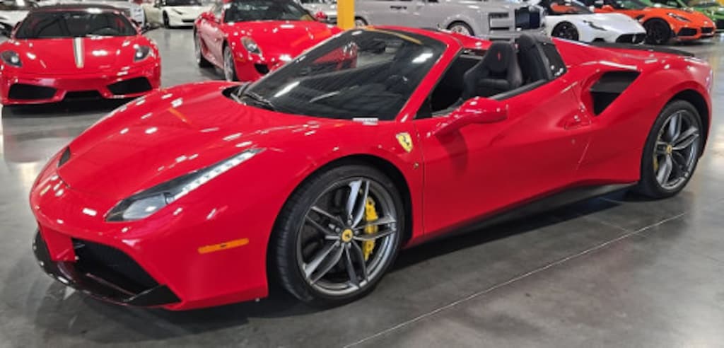 Used 2018 Ferrari 488 Spider Daytona Seats Ceramic Brakes Shields Carbon Fiber Convertible