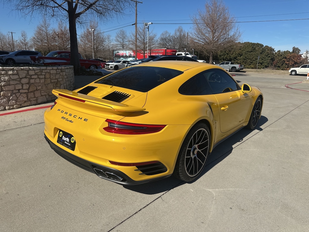 Used 2018 Porsche 911 Turbo Saffron Yellow Turbo S Wheels Carbon Interio 2D Coupe
