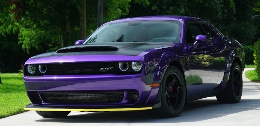 Used 2018 Dodge Challenger SRT Demon Rare Plum Crazy Like New 82-Miles with C 2D Coupe