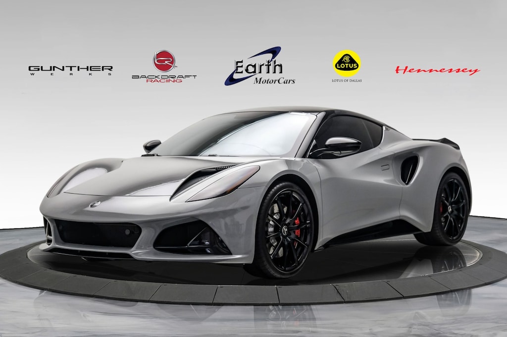 Used 2025 Lotus Emira V6 Automatic Rare Zinc Gray Heated Red Nappa Leath 2D Coupe