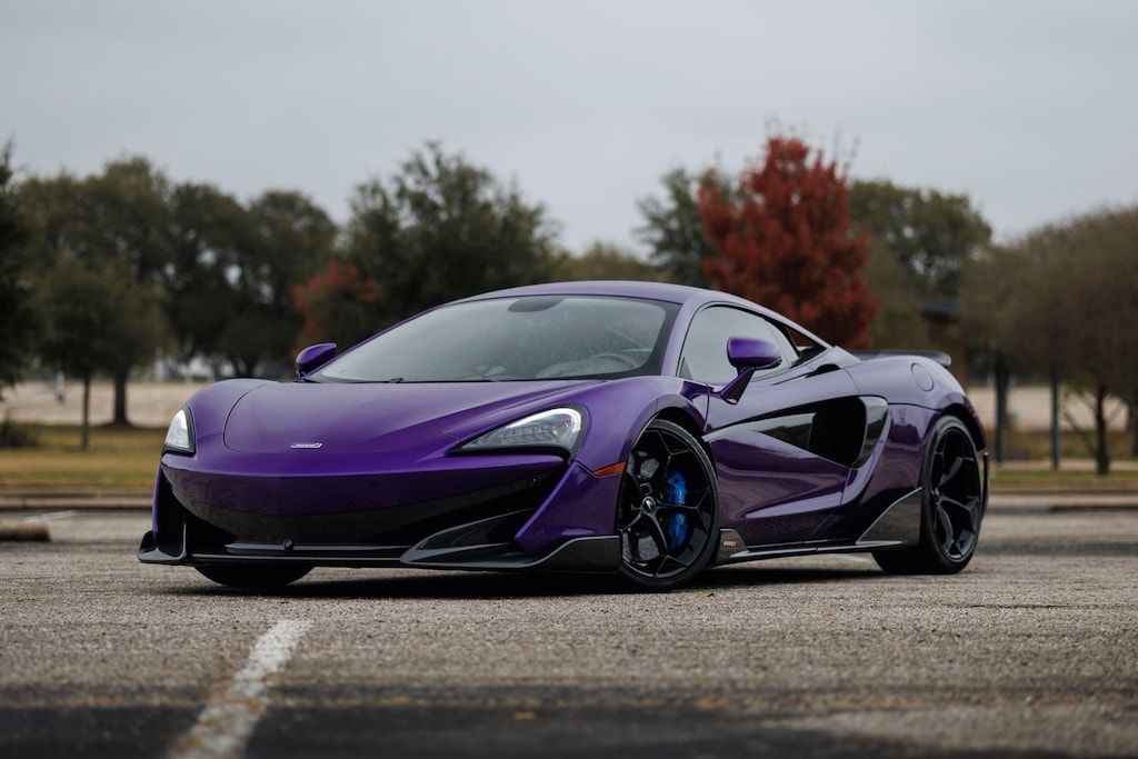 Used 2019 Mclaren 600LT Rare MSO Mauvine Blue Tons of Carbon Luxury Pack N 2D Coupe