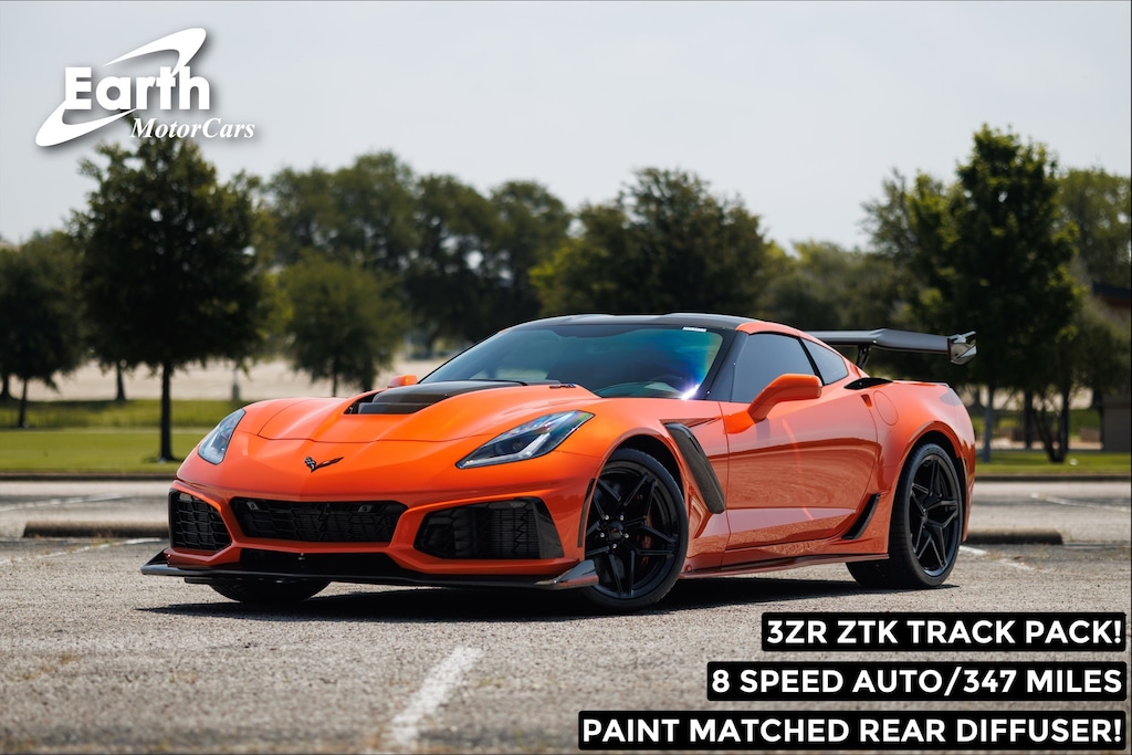 Used 2019 Chevrolet Corvette ZR1 Sebring Orange Design Pkg 3ZR ZTK Track Perf 2D Coupe