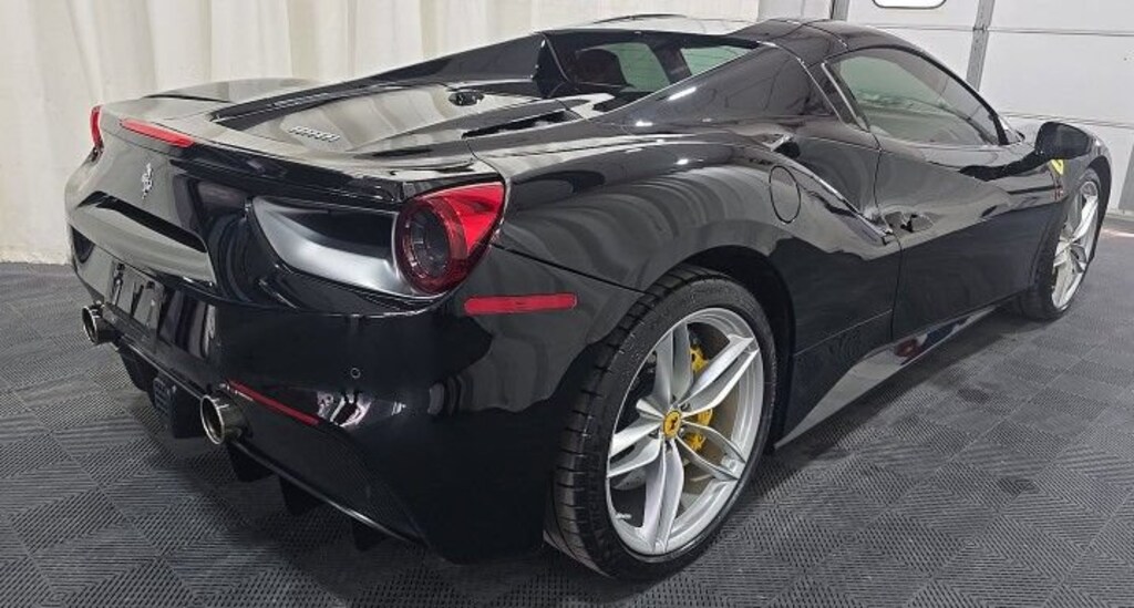 Used 2018 Ferrari 488 Spider Front Lift Shields Carbon Fiber S/W + LEDs Carbon Convertible