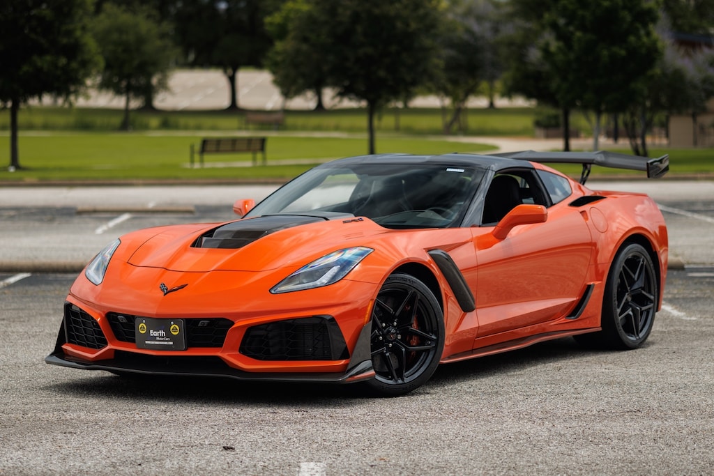 Used 2019 Chevrolet Corvette ZR1 Sebring Orange Design Pkg 3ZR ZTK Track Perf P 2D Coupe