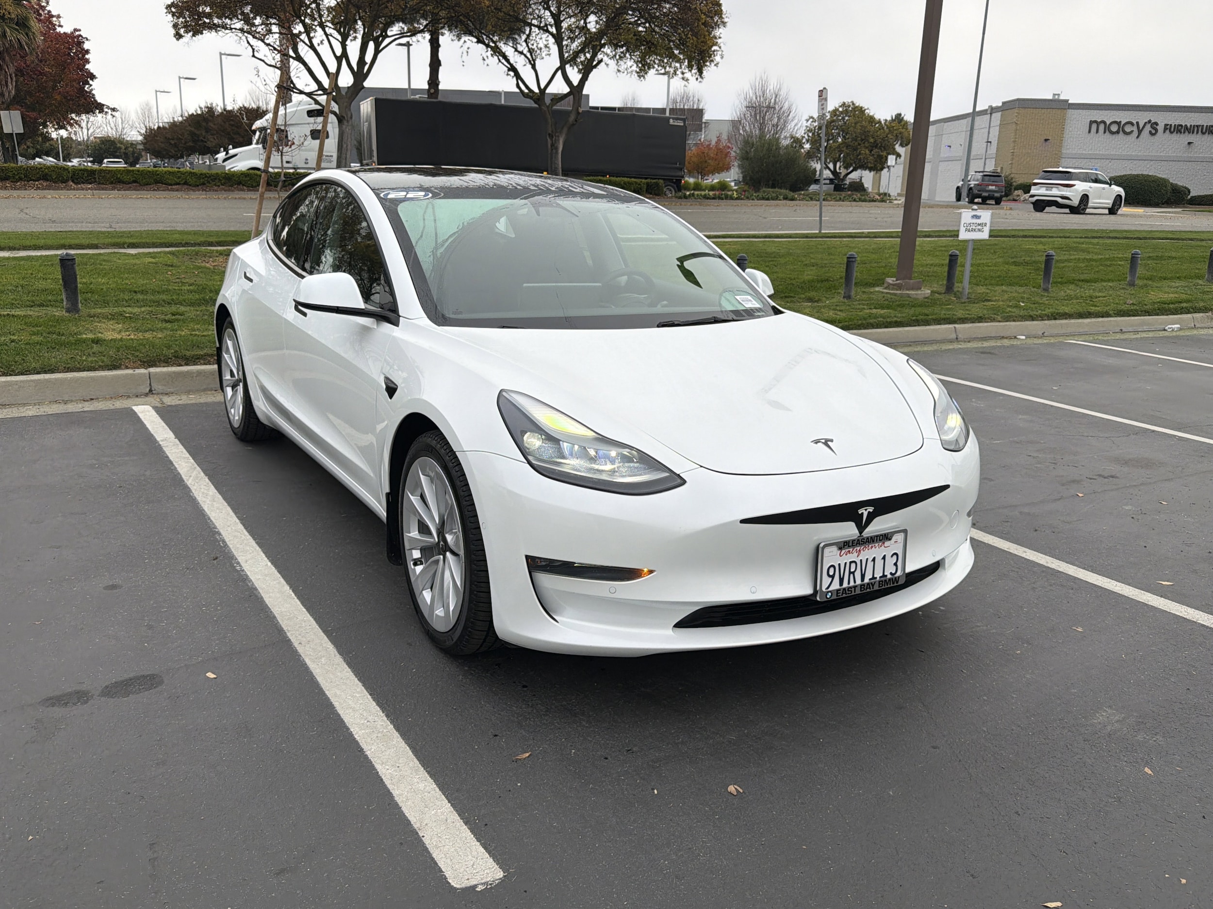 Used 2022 Tesla Model 3 Long Range with VIN 5YJ3E1EB7NF144460 for sale in Pleasanton, CA