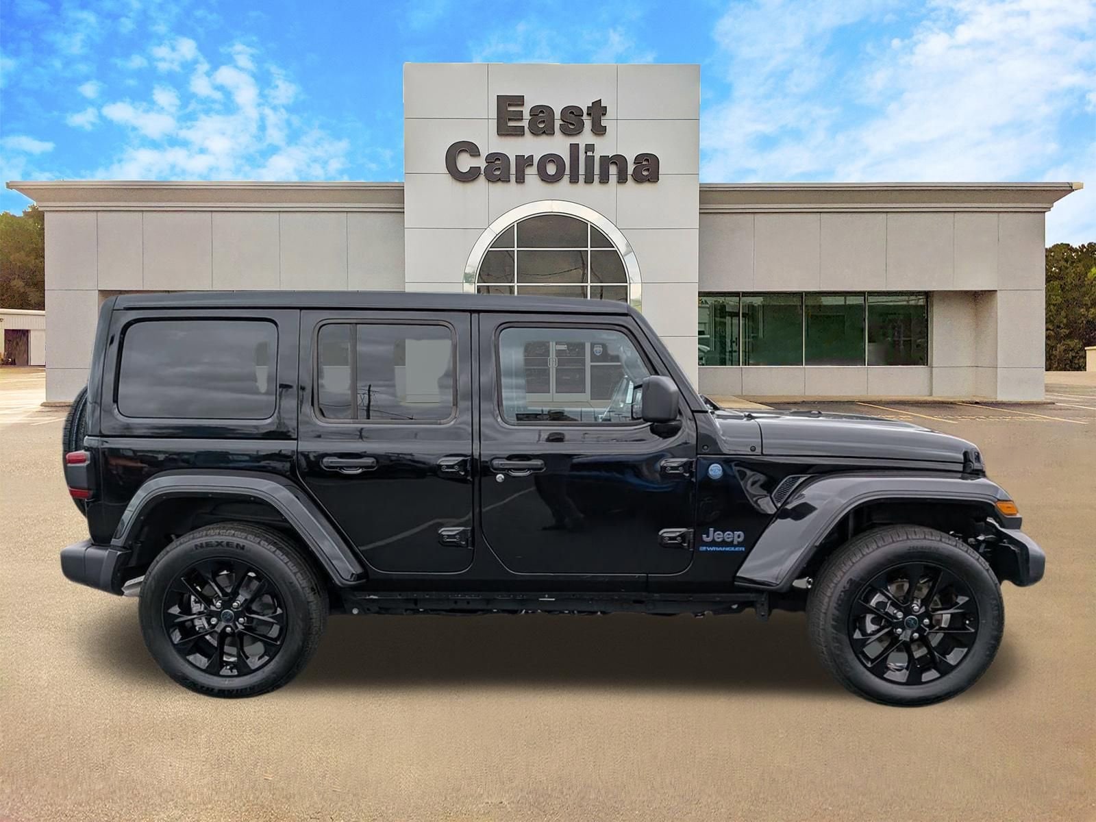 Certified 2025 Jeep Wrangler 4xe Sahara 4XE with VIN 1C4RJXP69SW600314 for sale in Greenville, NC