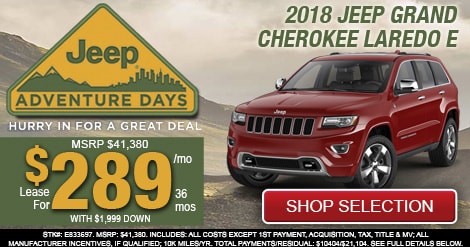 2018 Jeep Grand Cherokee Laredo E Lease Special