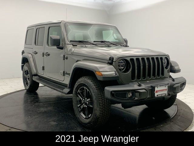 Used 2021 Jeep Wrangler Unlimited Sahara Altitude with VIN 1C4HJXEN6MW518629 for sale in Bronx, NY