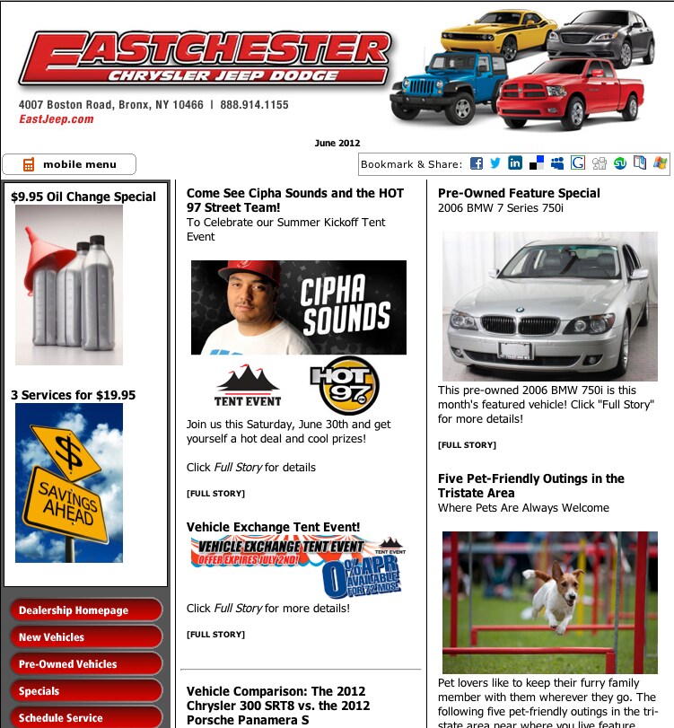 Eastchester Chrysler Jeep Dodge Newsletter