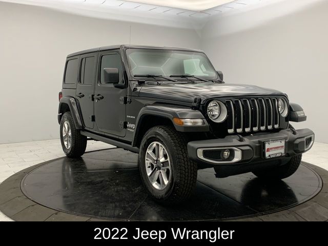 Used 2022 Jeep Wrangler Unlimited Sahara with VIN 1C4HJXEG4NW104736 for sale in Bronx, NY