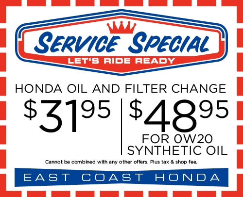 Honda Oil Change Coupon | South Carolina Honda Service Center | East Coast