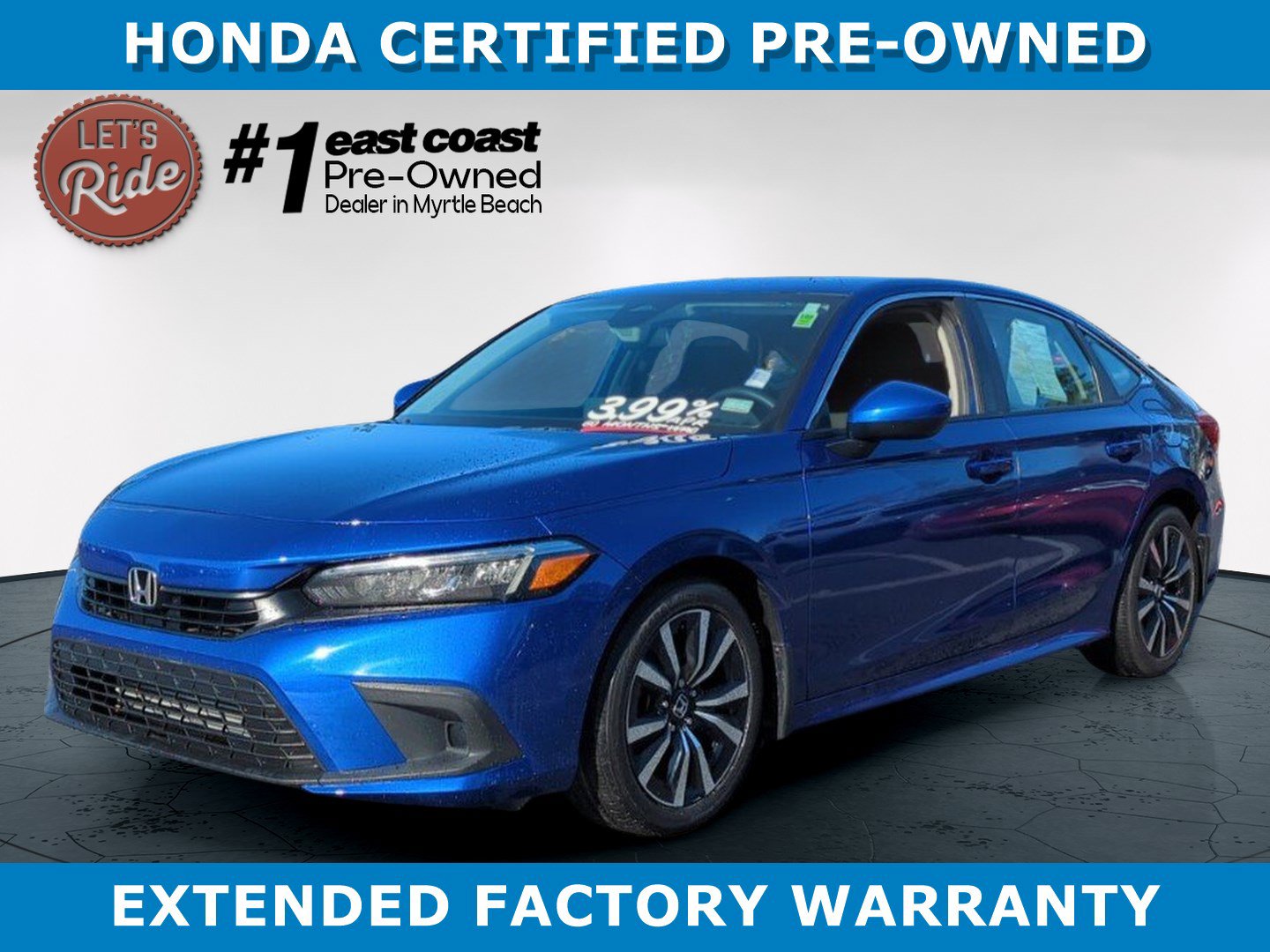 Certified 2022 Honda Civic EX Sedan