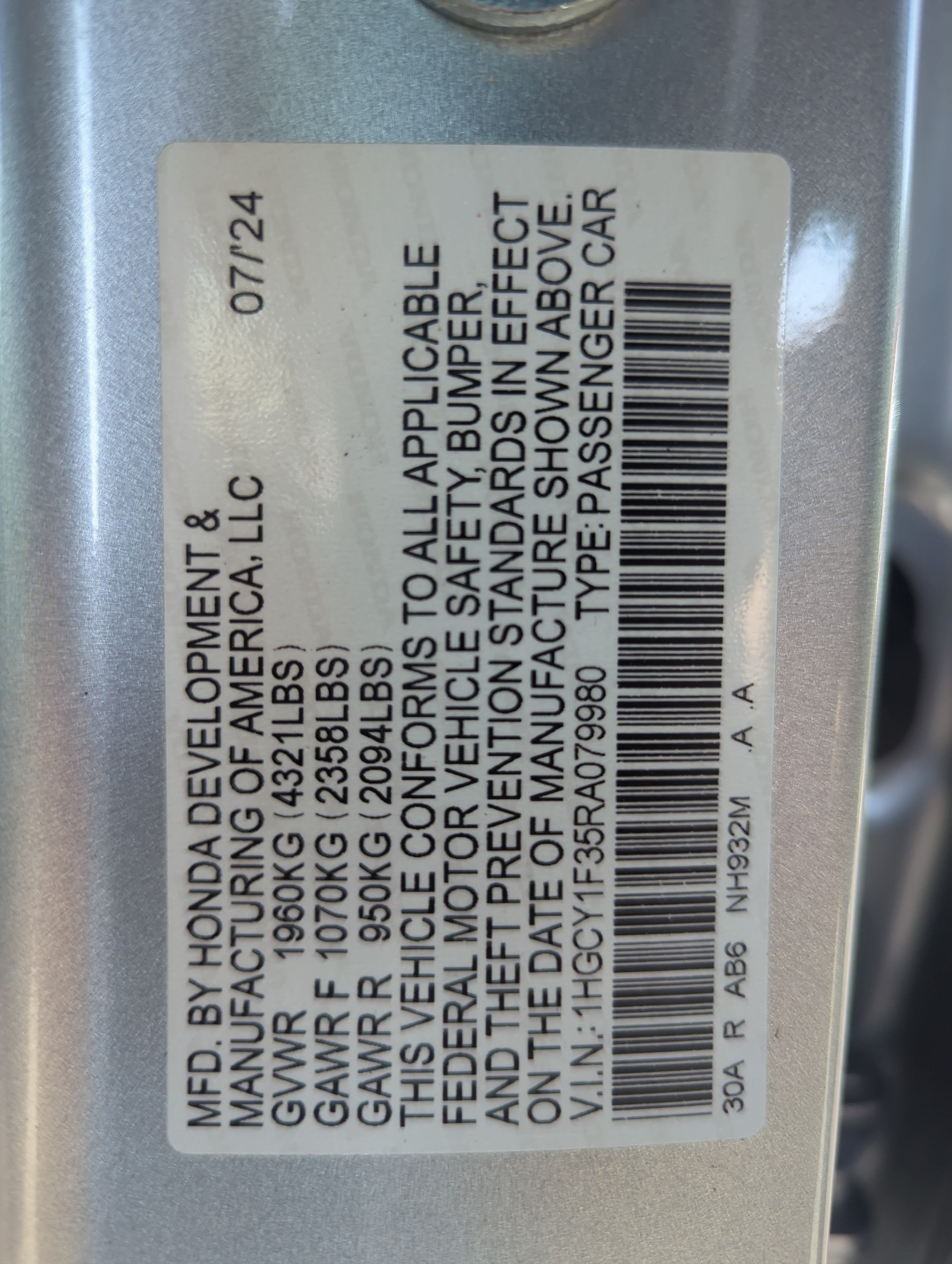 2024 Honda Accord EX - Photo 28