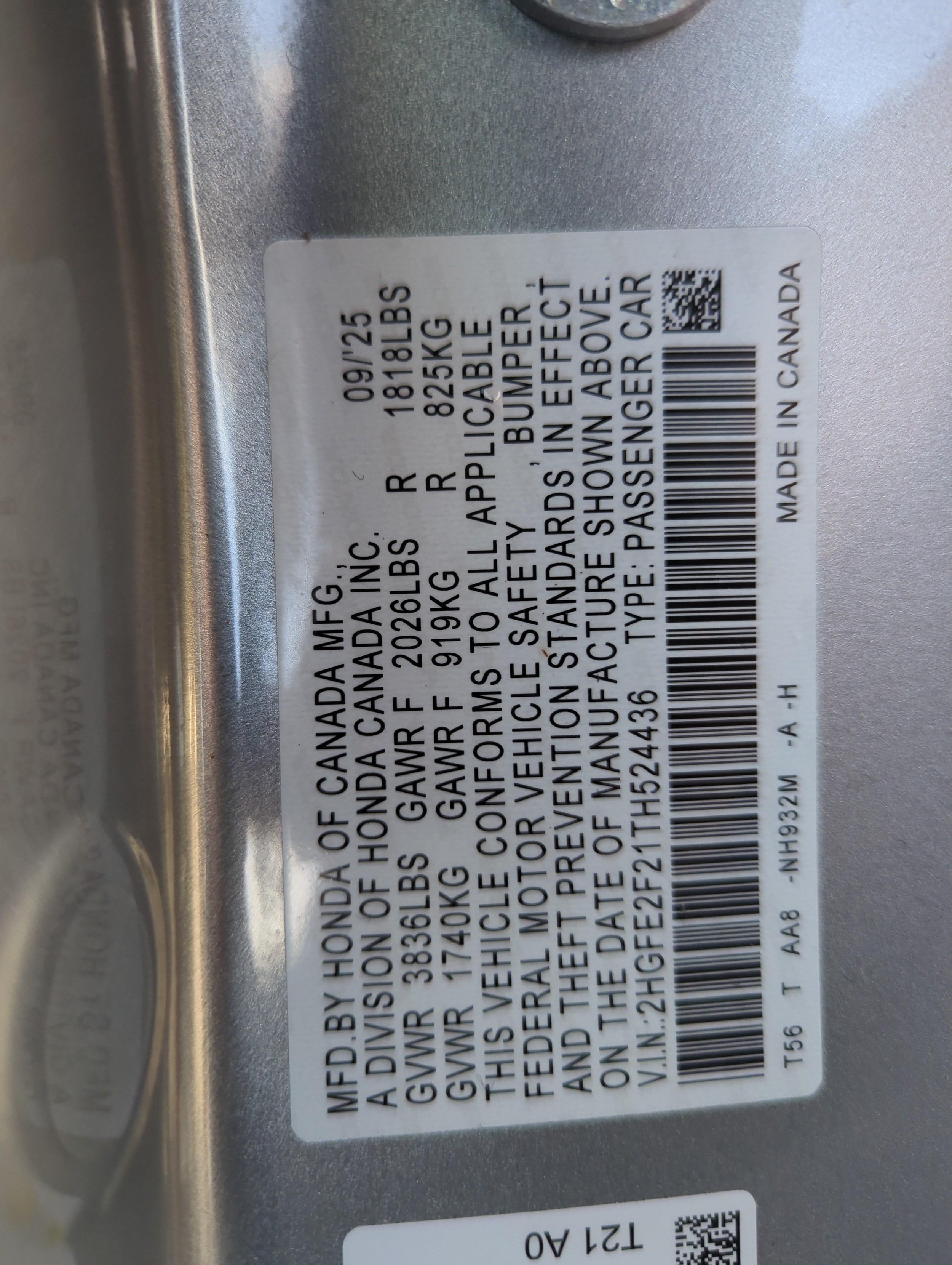 2026 Honda Civic LX - Photo 36