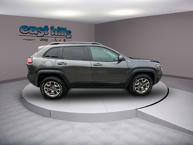 Certified 2021 Jeep Cherokee Trailhawk with VIN 1C4PJMBX2MD217447 for sale in Greenvale, NY