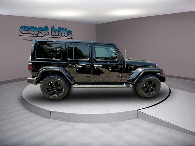 Certified 2021 Jeep Wrangler Unlimited Sahara Altitude with VIN 1C4HJXEN3MW670528 for sale in Greenvale, NY