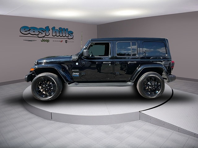 Used 2022 Jeep Wrangler Unlimited Sahara 4XE with VIN 1C4JJXP6XNW172951 for sale in Greenvale, NY