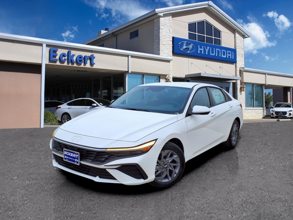 New 2026 Hyundai Elantra Hybrid Blue Sedan