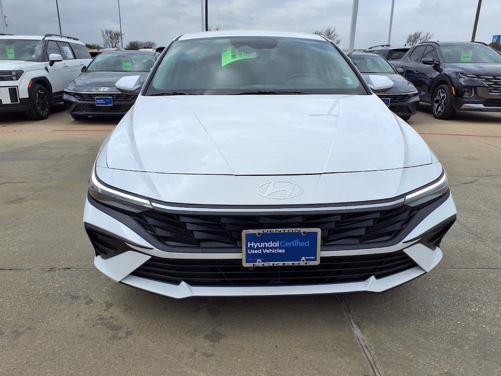 Certified 2025 Hyundai Elantra Hybrid Blue Sedan