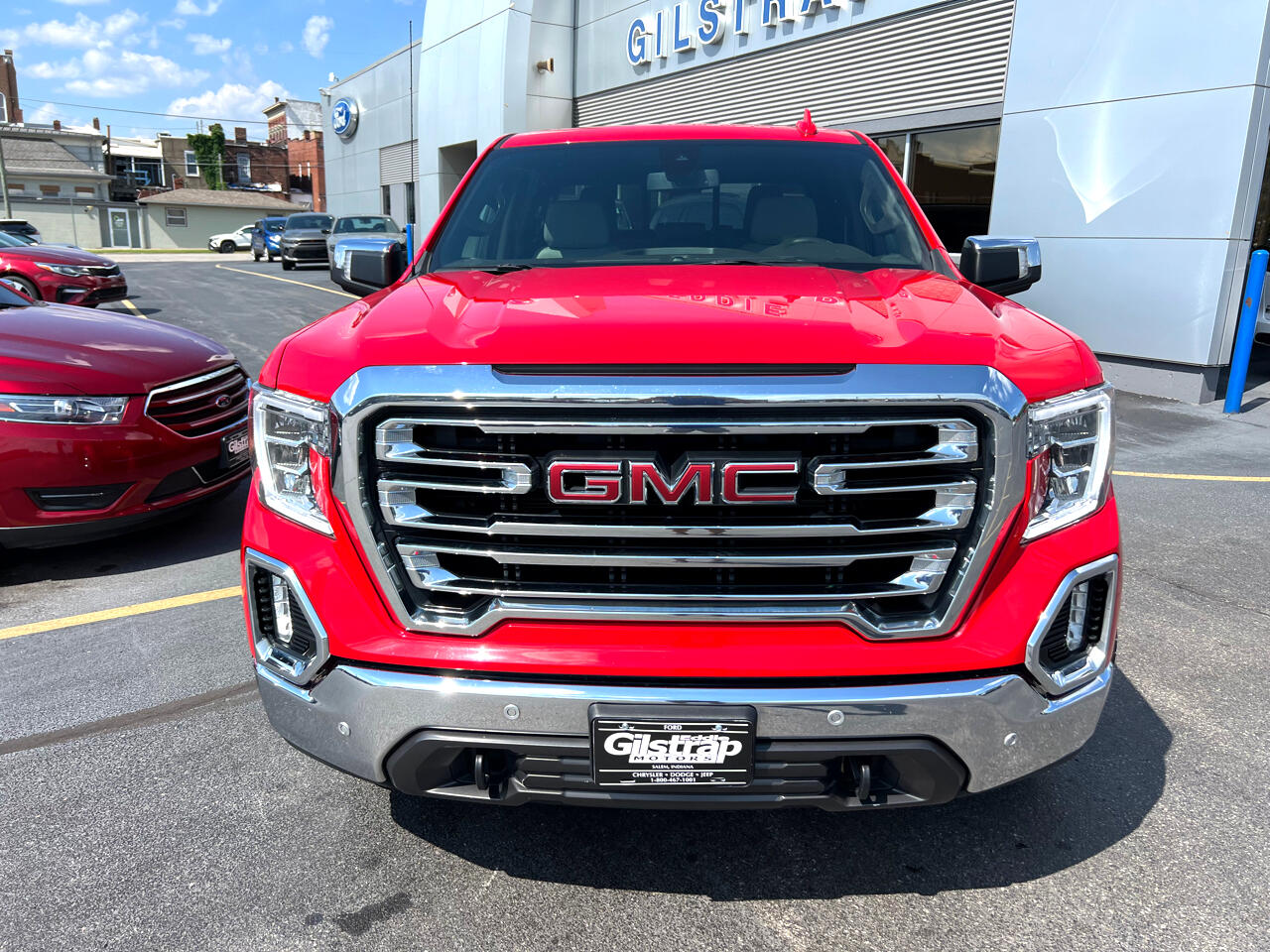 Used 2021 GMC Sierra 1500 SLT with VIN 1GTU9DED0MZ126595 for sale in Salem, IN