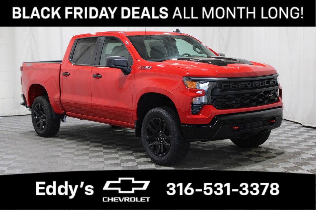 New 2025 Chevrolet Silverado 1500 Custom Trail Boss Crew Cab Pickup