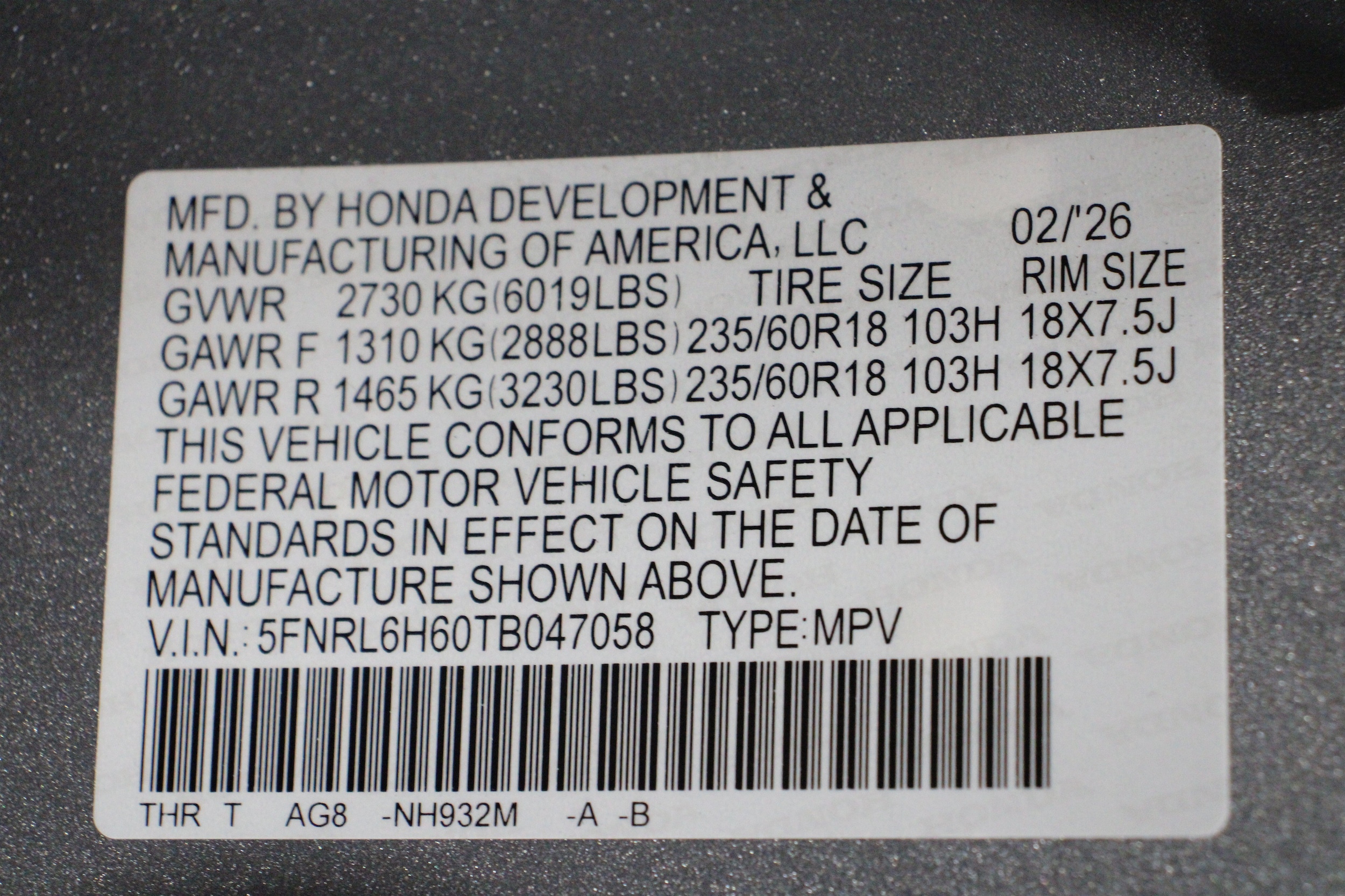 2026 Honda Odyssey EX-L - Photo 43
