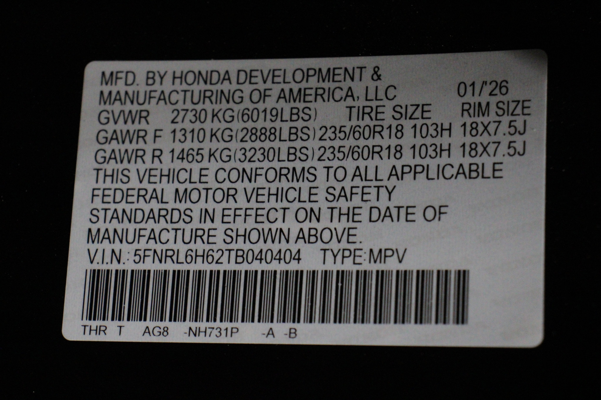 2026 Honda Odyssey EX-L - Photo 44